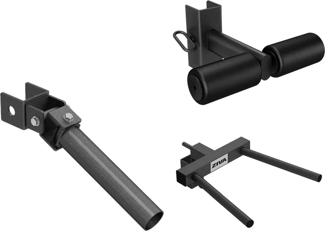 Nástavce na rack ZIVA XP: landmine, bradla na dipy a opěrka stehen v 01.fitness