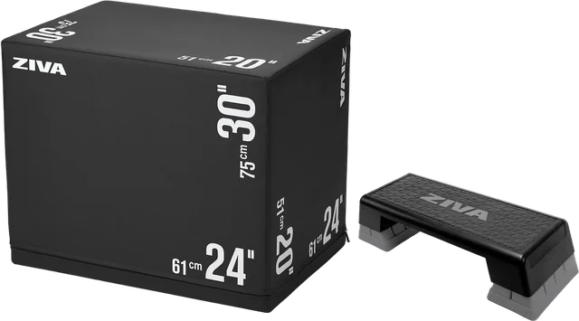 Měkký plyo box ZIVA 3v1 a nastavitelný step ZIVA PRO v 01.fitness
